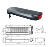 E-Bike Rear Rack Battery with a Rear Rack Carrier - 36v 10.4Ah, LG cells inside