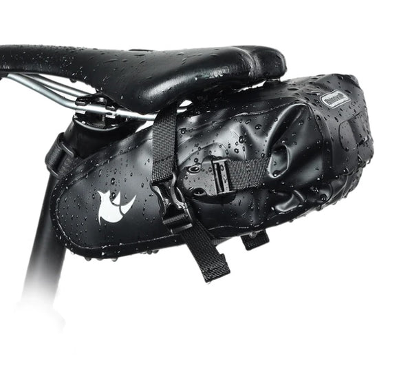 RHINOWALK Waterproof Bike Saddle Seat Bag - 2.5 Liter, Black