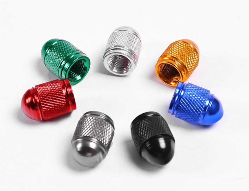 Bicycle Schrader Tube Valve Aluminium Cap - Star Design 2 Pcs - ASVC-010