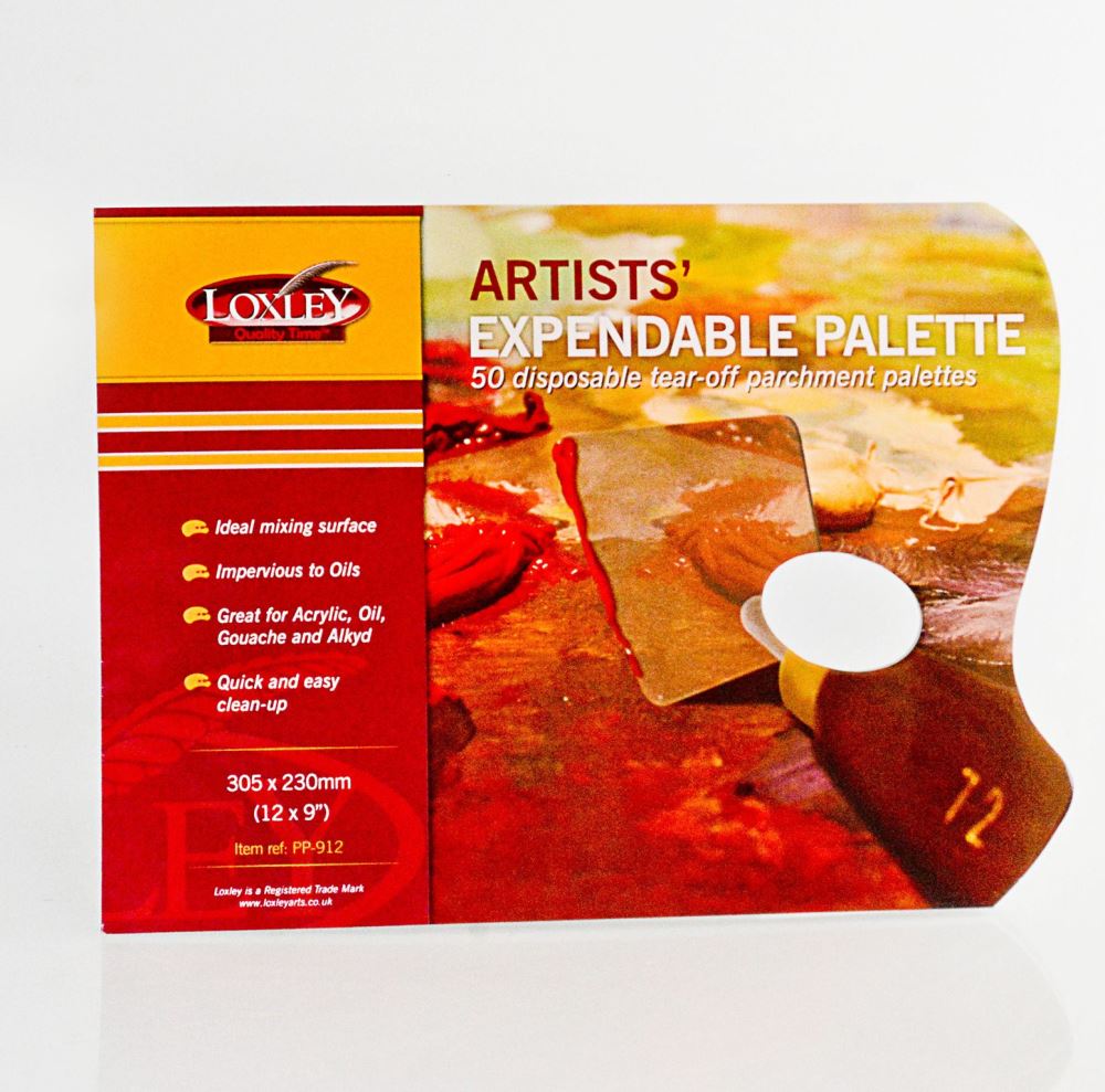 Disposable tearoff parchment painting palettes 36 sheets 23x30.5cm