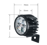 E-Bike Front Light with horn - 36V/48V/60Vdc compatible, 4 LEDs, 16W, aluminum