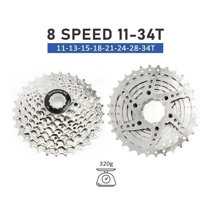 Cycle Cassette Sunshine MTB 8 Speed 11 34T Green Eden E Bikes