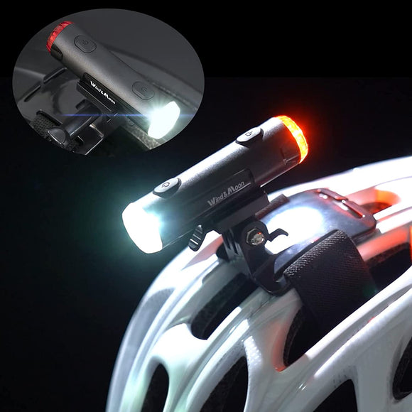 Bicycle Helmet Light - 2 in 1 Headlight and tail light, Rechargeable, Waterproof