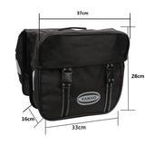 Bike Rear Rack Bag Pannier - 37/33cm L x 28cm H x (15cm x 2) W, Black