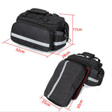 Bike Rear Rack Bag Pannier Shoulder Bag - about 27L, Black