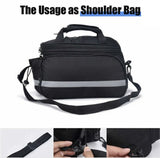 Bike Rear Rack Bag Pannier Shoulder Bag - about 27L, Black