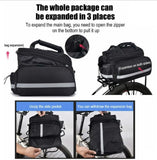 Bike Rear Rack Bag Pannier Shoulder Bag - about 27L, Black