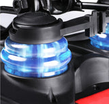 Bike Bicycle Saddle Seat with Tail light - 26L x 21.5W cm, 5cm foam, suspension