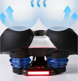 Bike Bicycle Saddle Seat with Tail light - 26L x 21.5W cm, 5cm foam, suspension