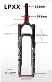 MTB Bike Tapered Fork - 27.5" 28.6/39.8mm, Air Spring Suspension, 120mm travel