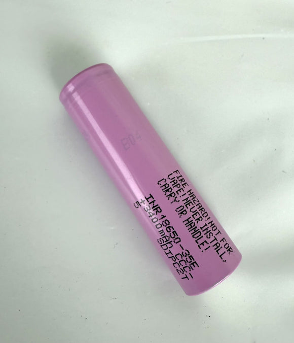 Li-ion Battery Cells - Samsung 35E 18650 3400mAh 8A Rechargeable, Flat Top