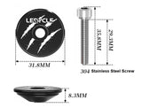Bike Headset cover cap stem top cap black and stem cover stainless steel bolt