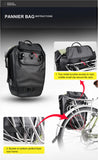 Rhinowalk Bike Waterproof Pannier - 27L, Backpack, rear pannier, Black, Quality