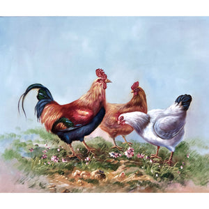 HAND OIL PAINTING, Poultry, 60cm x 50cm x 3cm