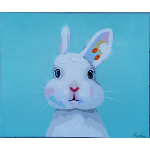 HAND OIL PAINTING 1905A05 - Comic Rabbit, 60cm x 50cm