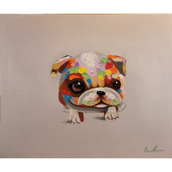 HAND OIL PAINTING 1905B04 - Comic Dog, 60cm x 50cm