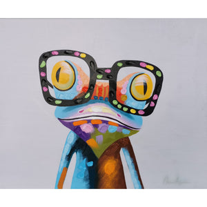 HAND OIL PAINTING 1905B09 - Comic Frog, 60cm x 50cm