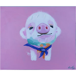 HAND OIL PAINTING 1905B15 - Comic Pig, 60cm x 50cm