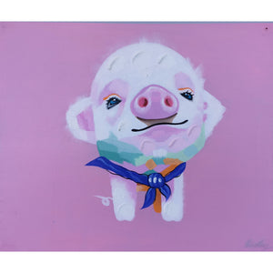 HAND OIL PAINTING 1905B16 - Comic Pig, 60cm x 50cm