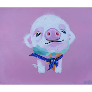 HAND OIL PAINTING 1905B19 - Comic Pig, 60cm x 50cm