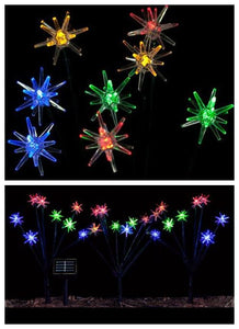 Solar LED starbursts sticks - Muti Colour