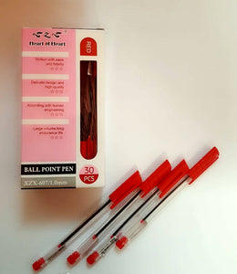 Pen Ball Point XZX607 - 1.0mm 30pcs Red