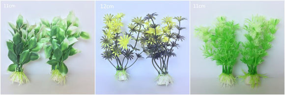 Artificial Aquarium Plants, 10-14cm, 6pcs