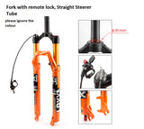 MTB Bike Fork - 26" 28.6mm, Air Suspension, Remote Lock, 10cm travel, Rebound