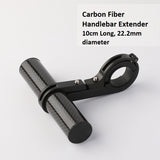 Bicycle Handlebar Extender  - Carbon bar 10cm L x 22.2mm, for Handlebar 32mm max