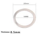 Bike pedal washer pedal spacer - 20mm OD, 14mm inner diameter, 0.5mm thick, aluminum, 4pcs