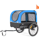 Bike Trailer - Foldable, Pet Trailer with windows, Red