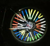 Bicycle Wheel Spoke Reflectors Bike Reflective Tubes Clip On - 12pcs, Orange