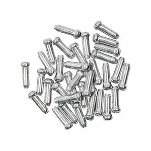 Aluminum Bicycle Cable End Caps for Brakes and Derailleurs - 10pcs, silver