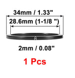 Bike Headset Spacer Handlebar Stem Spacer - 2mm thick,  Aluminum Alloy, black