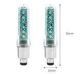 Bike Valve LED light - Letter light, 7 LEDs, 2pcs, Blue