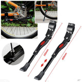 Bike Kickstand Bicycle Kickstand - Alloy, adjustable length, White
