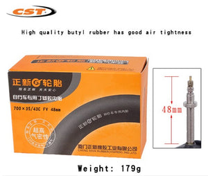 CST Bike Bicycle Inner Tube 700 X 35~43C, Presta Valve/France Valve 48mmL