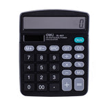 Deli Calculator DL-837 - 12 digits Dual Power (Solar and Battery)