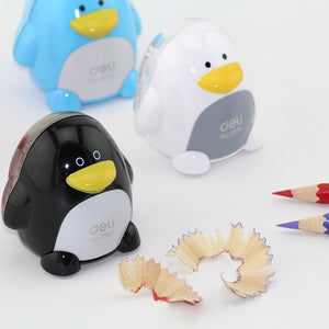 Deli Pencil Sharpener Unique PENGUIN Shape E0563 x 3pcs