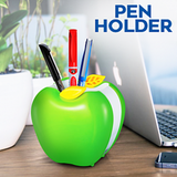 Deli E9139 Delicate Apple Shape Pen Holder/Pen Stand - Green