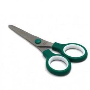 Deli Scissors Stainless Steel E6007 - 132mm (5 1/2"), Green, Rubber Grip