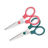 Deli Scissors Stainless Steel E6007 - 132mm (5 1/2"), Green, Rubber Grip