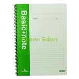Deli notebook E7690 A4 8mm x30 lines 100 pages, spiral binding