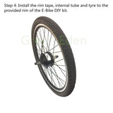 E-Bike DIY Kit - convert 27.5" bike to EBike, 48V 500W motor, 12.8Ah LG Battery