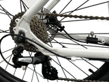 Mid-Drive Electric Mountain Bike - 26", 48V 500W motor, 624Wh LG Battery, White
