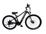 Electric Mountain Bike - 27.5", 27 Spds, Aluminum, 48V Motor, 7.8Ah, Black/White