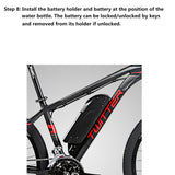 E-Bike DIY Kit - convert 29"/700c bike to E-Bike, 36V 350W motor, 12.8Ah LG