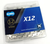 Bike Chain KMC X12 12 SPEED CHAIN - 1/2" X 11/128",126 Links 268g, durable