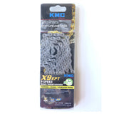 Bike Chain KMC X9EPT 9 SPEED CHAIN - EcoProTeq Anti-Rust Technology