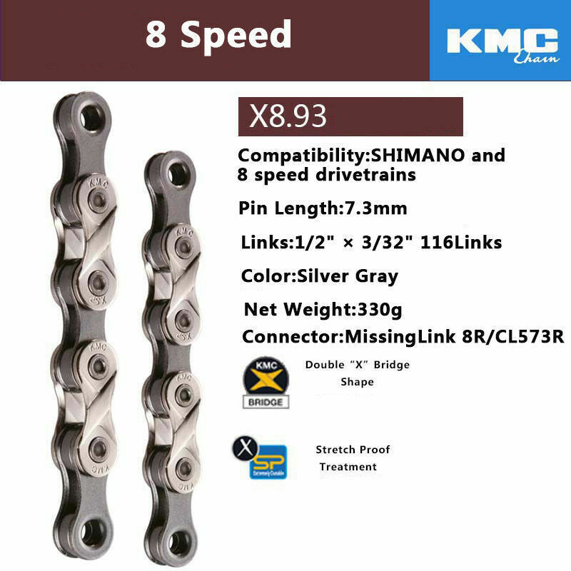 Fixed Gear Bike Kmc Chains Bicycle Speeds Kmc 8v Original